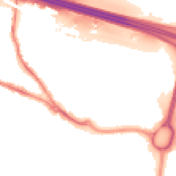 Night-time road noise heatmap for SO31 1DS