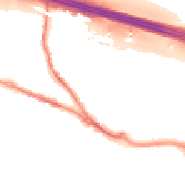 Night-time road noise heatmap for SO31 1DU