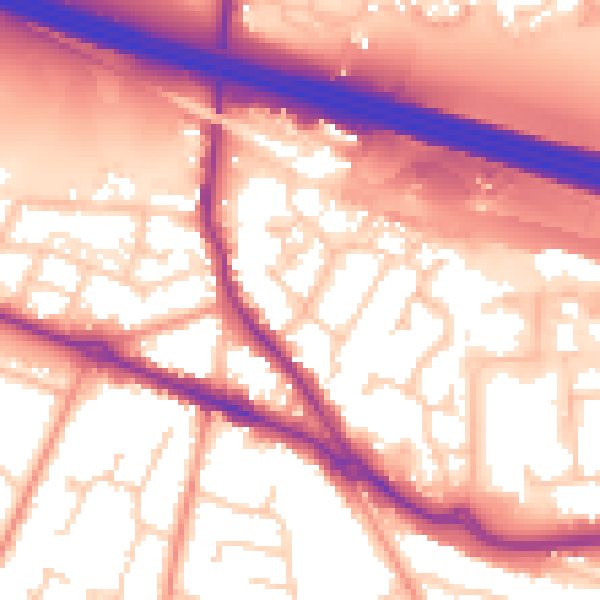 Daytime road noise heatmap for SO31 1DX