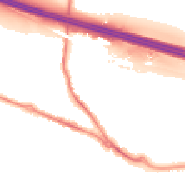 Night-time road noise heatmap for SO31 1DX