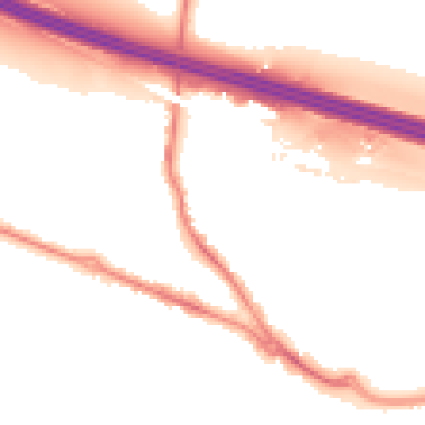 Night-time road noise heatmap for SO31 1DY