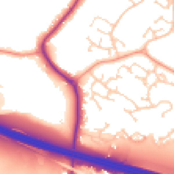 Daytime road noise heatmap for SO31 1EA
