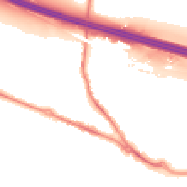Night-time road noise heatmap for SO31 1EB