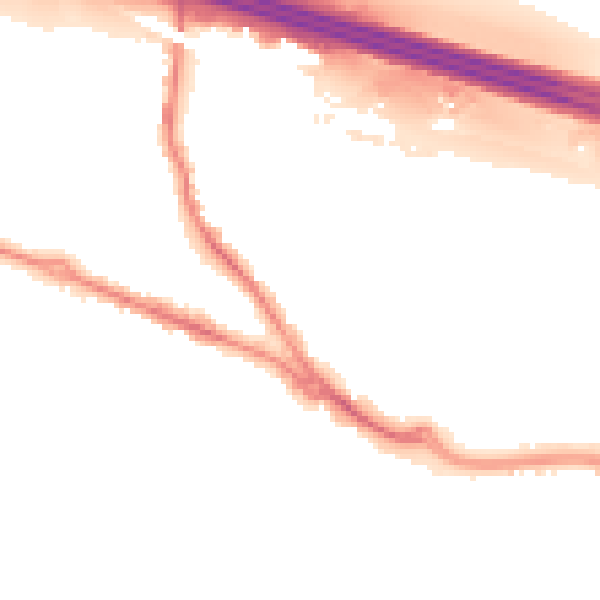 Night-time road noise heatmap for SO31 1EP