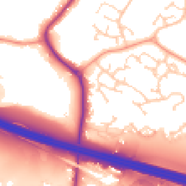 Daytime road noise heatmap for SO31 1ER