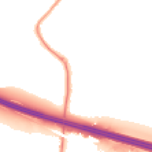 Night-time road noise heatmap for SO31 1ER