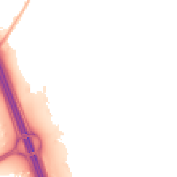 Night-time road noise heatmap for SO31 1ET
