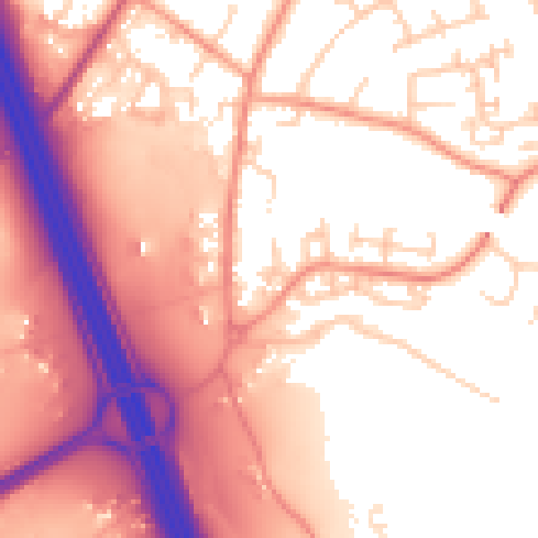 Daytime road noise heatmap for SO31 1EW