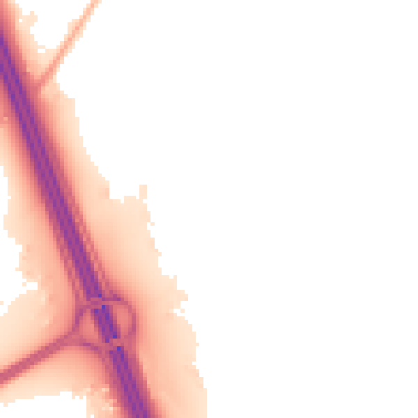 Night-time road noise heatmap for SO31 1EW