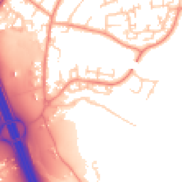 Daytime road noise heatmap for SO31 1EX
