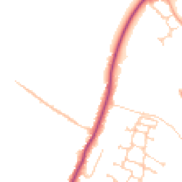 Daytime road noise heatmap for SO31 1FG