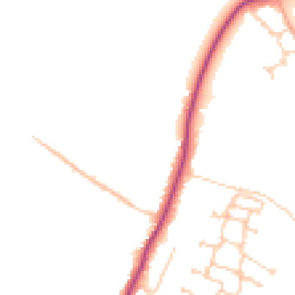Daytime road noise heatmap for SO31 1FH