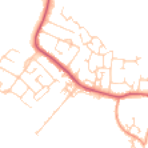 Daytime road noise heatmap for SO31 4BG