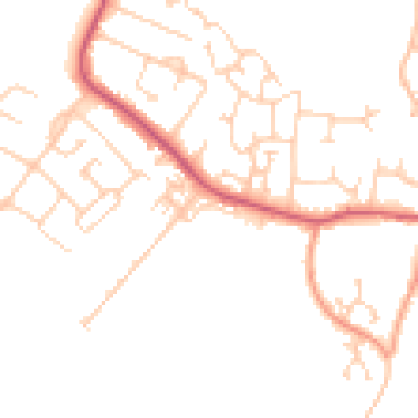 Daytime road noise heatmap for SO31 4FD