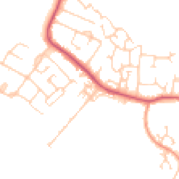 Daytime road noise heatmap for SO31 4FJ