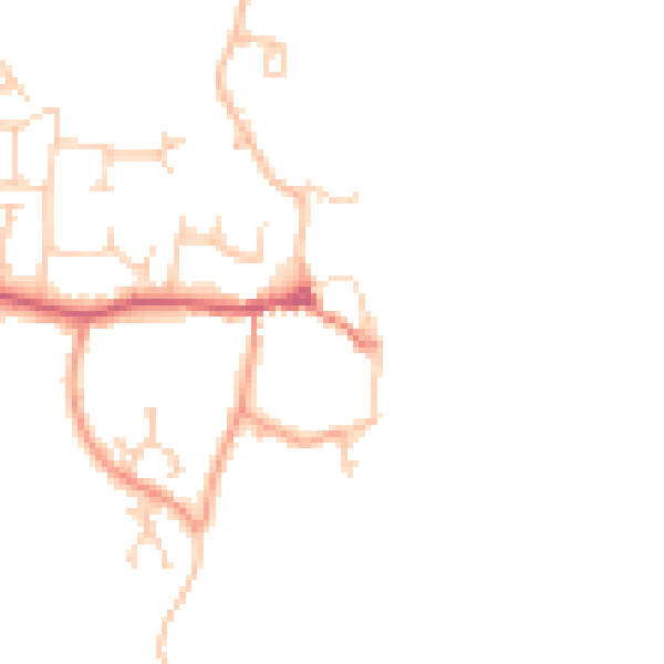Daytime road noise heatmap for SO31 4HA