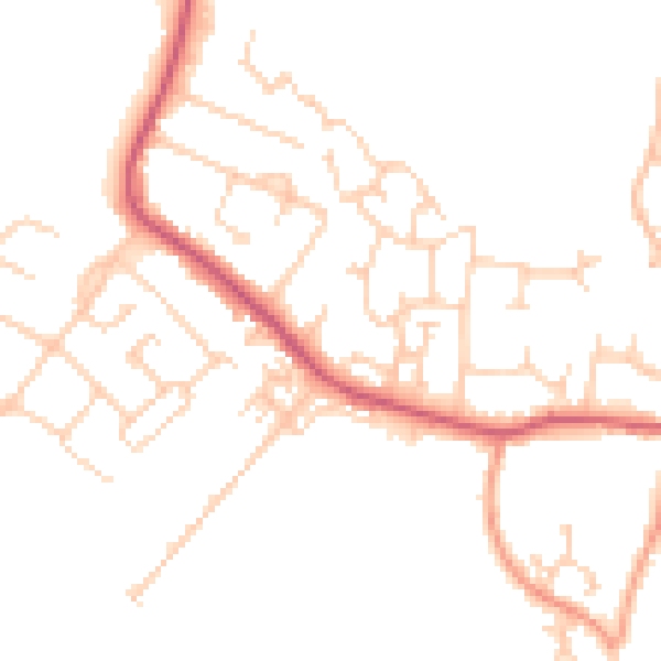 Daytime road noise heatmap for SO31 4JJ