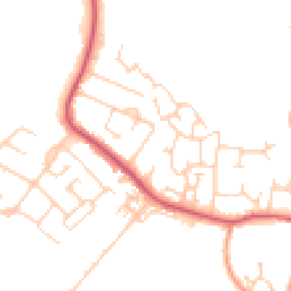 Daytime road noise heatmap for SO31 4JL