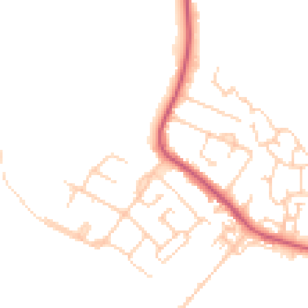 Daytime road noise heatmap for SO31 4JT
