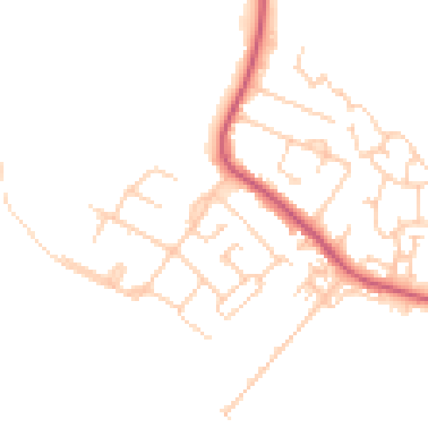 Daytime road noise heatmap for SO31 4JW
