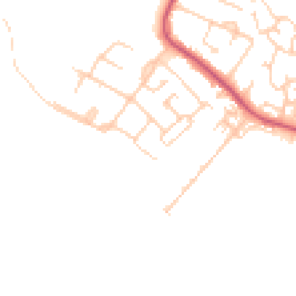 Daytime road noise heatmap for SO31 4LD