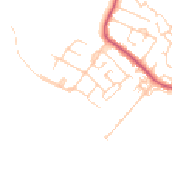 Daytime road noise heatmap for SO31 4LE