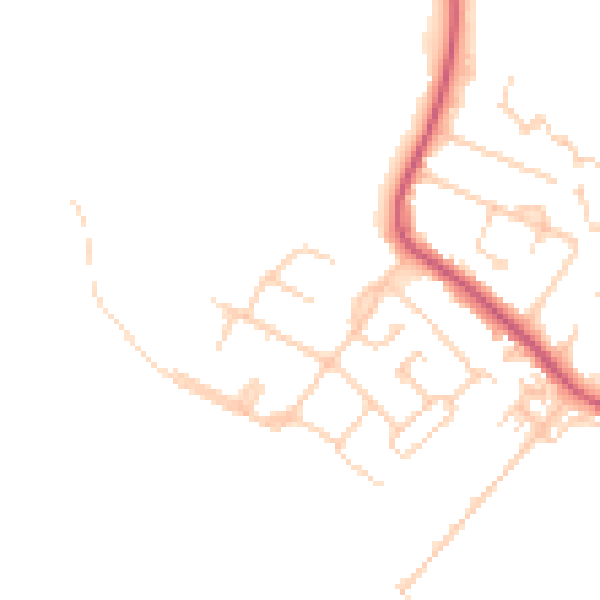 Daytime road noise heatmap for SO31 4LR