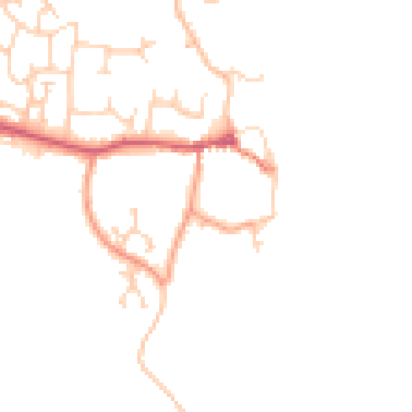 Daytime road noise heatmap for SO31 4LT
