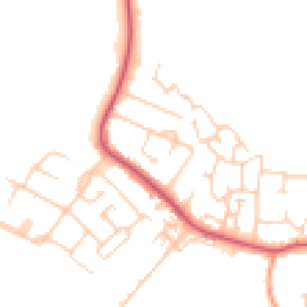 Daytime road noise heatmap for SO31 4LU