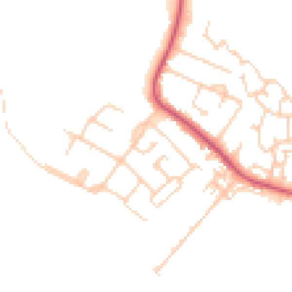 Daytime road noise heatmap for SO31 4LX