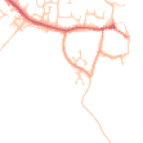 Daytime road noise heatmap for SO31 4QF