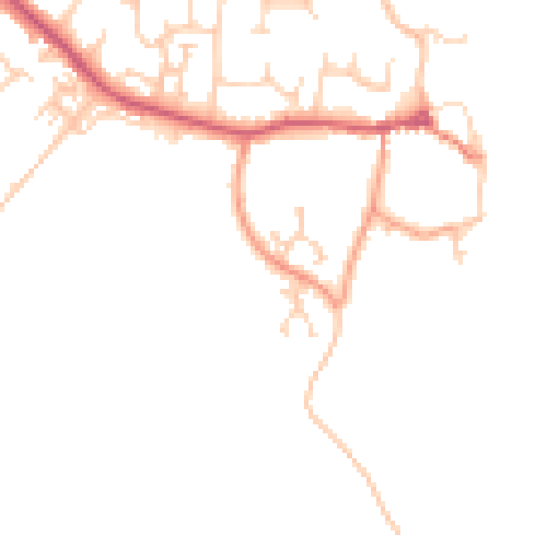Daytime road noise heatmap for SO31 4QH