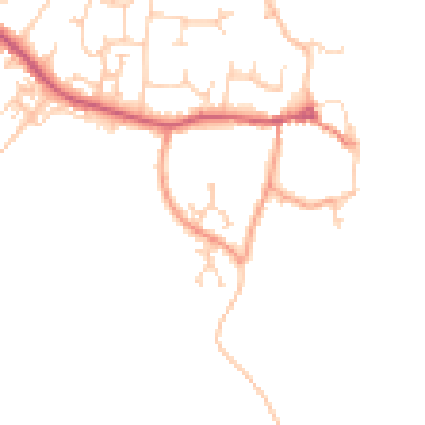 Daytime road noise heatmap for SO31 4QP