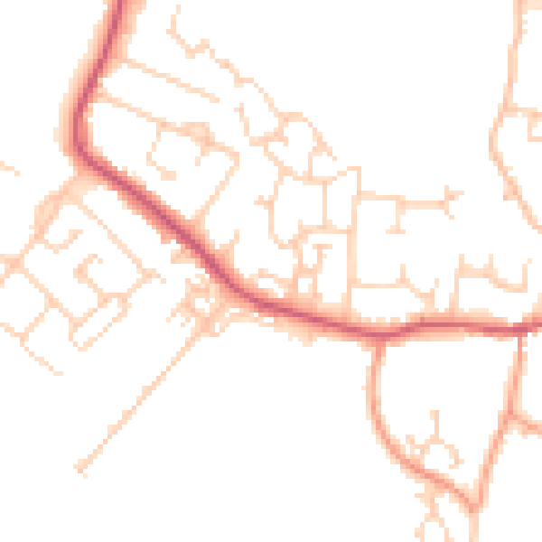 Daytime road noise heatmap for SO31 4QU