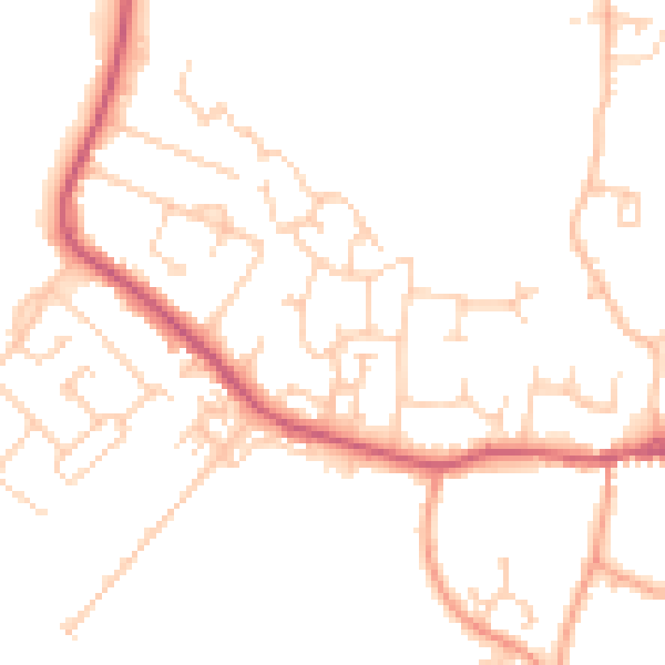 Daytime road noise heatmap for SO31 4RG