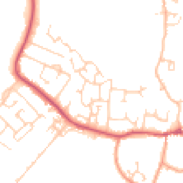 Daytime road noise heatmap for SO31 4RJ