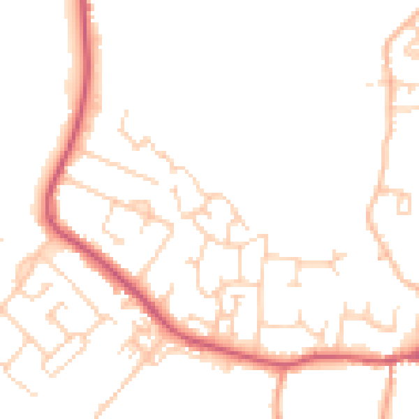 Daytime road noise heatmap for SO31 4RQ