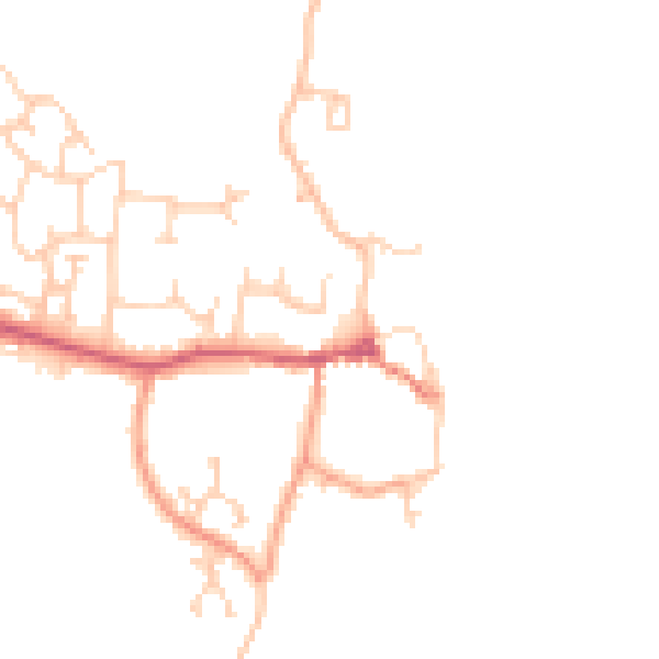 Daytime road noise heatmap for SO31 4RR