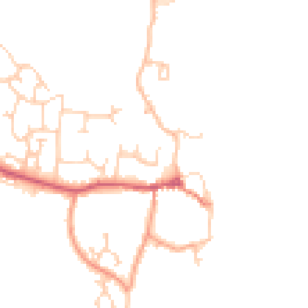 Daytime road noise heatmap for SO31 4RZ