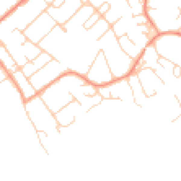Daytime road noise heatmap for SO31 5BU