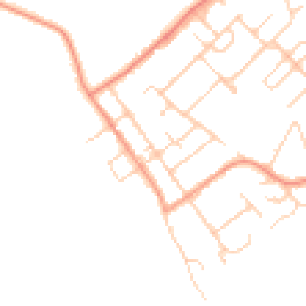 Daytime road noise heatmap for SO31 5DA