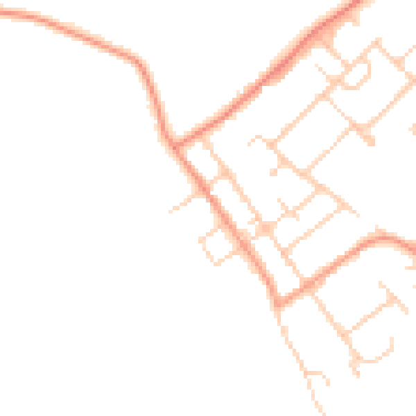 Daytime road noise heatmap for SO31 5DE