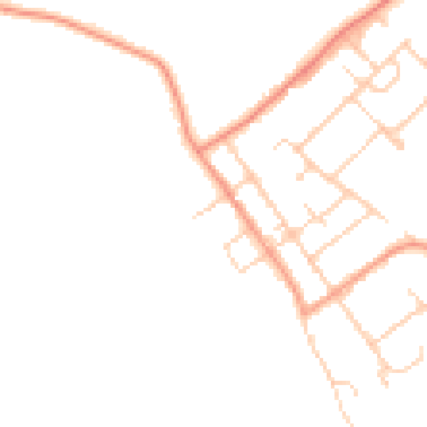 Daytime road noise heatmap for SO31 5DF