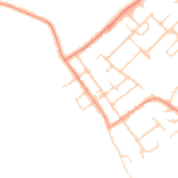 Daytime road noise heatmap for SO31 5DG