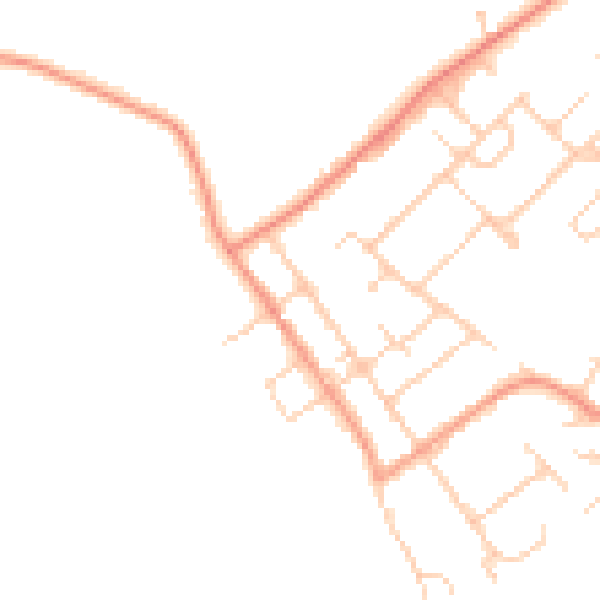 Daytime road noise heatmap for SO31 5DN