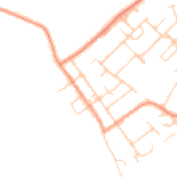 Daytime road noise heatmap for SO31 5DP