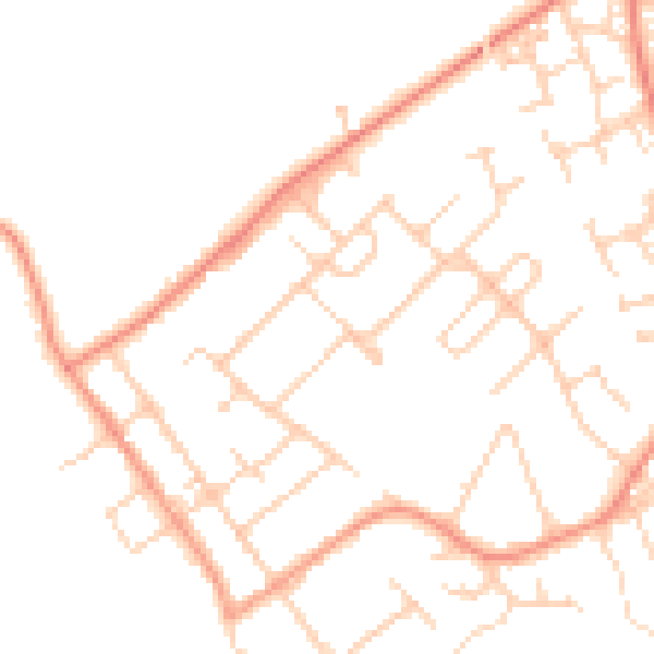 Daytime road noise heatmap for SO31 5EG