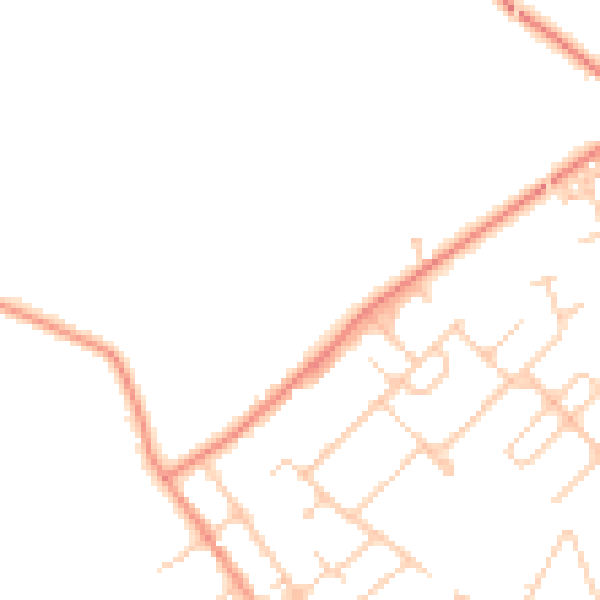 Daytime road noise heatmap for SO31 5FF