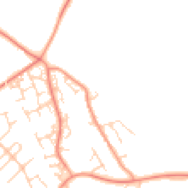 Daytime road noise heatmap for SO31 5FL