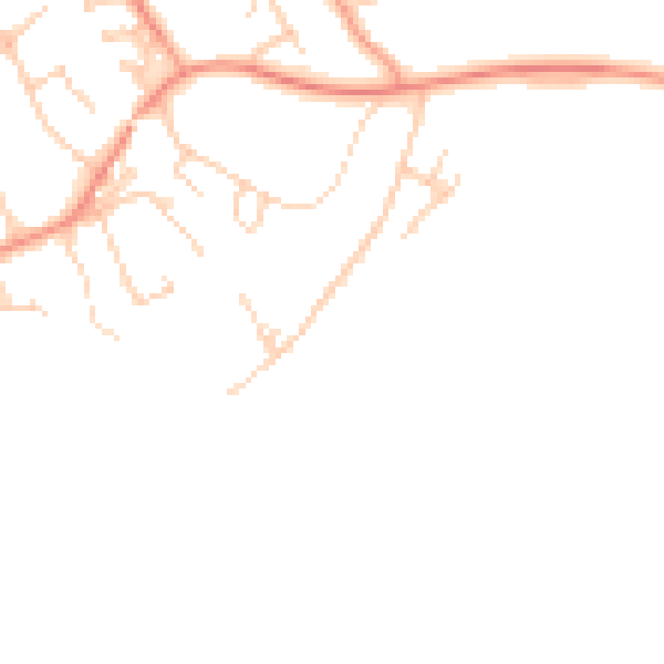 Daytime road noise heatmap for SO31 5FY